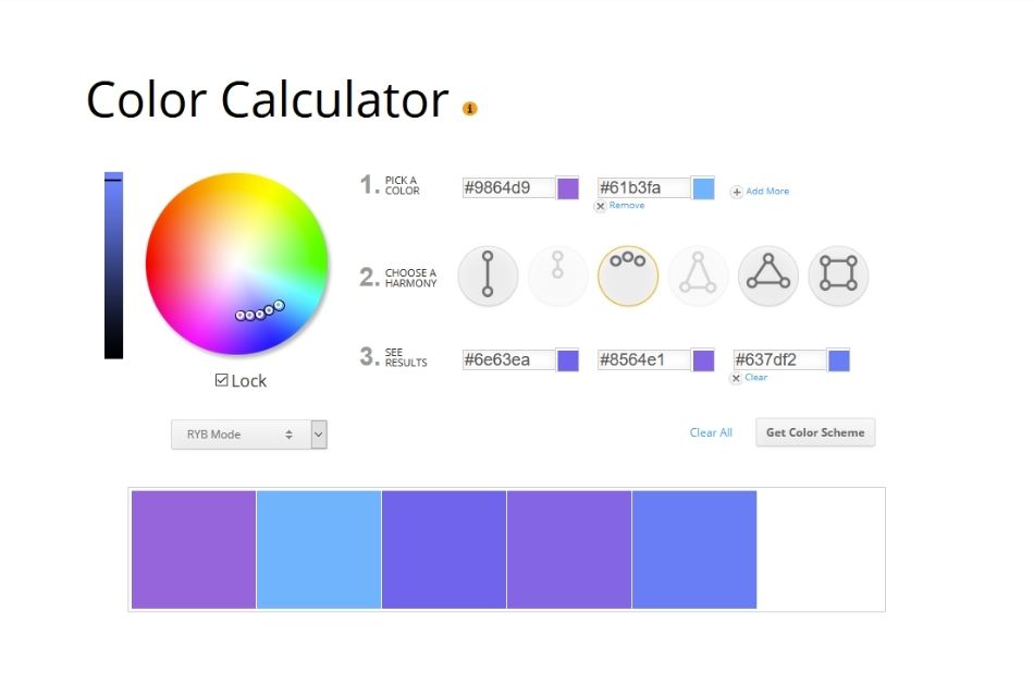 screenshot of color wheel