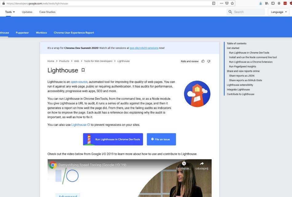 google lighthouse