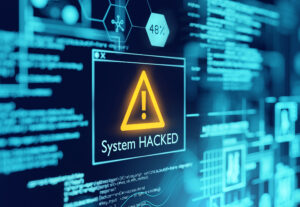 graphic of hacked system