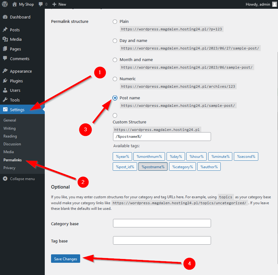 plugin W3 Total Cache configuration